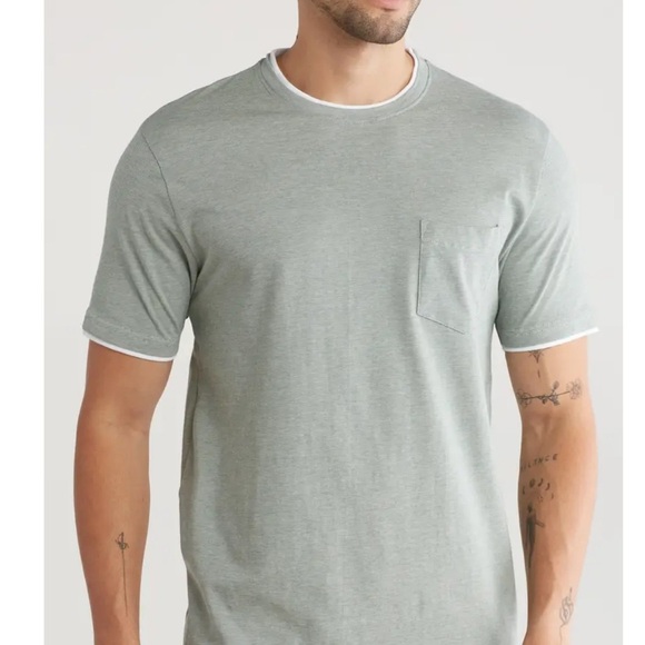 DENIM & FLOWER Light Brown Short Sleeve Tee, size XL - Picture 4 of 5